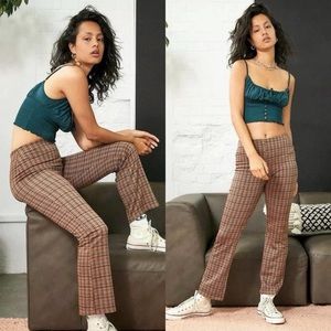 Urban Outfitters Kick Flare Cara pant in Retro check